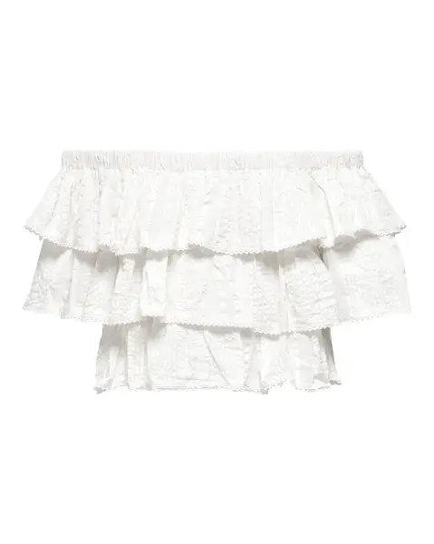 Bílý top s volány