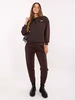 Dámský tmavě hnědý komplet