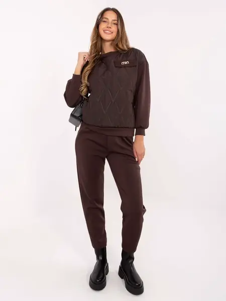 Dámský tmavě hnědý komplet