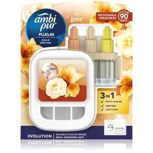 AmbiPur 3volution Gold Orchid elektrický osvěžovač vzduchu s náplní 20 ml