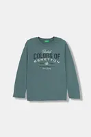 Detská bavlnená košeľa s dlhým rukávom United Colors of Benetton