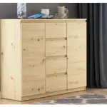 Široká komoda se 4 zásuvkami Carlos, dub artisan, 120 cm