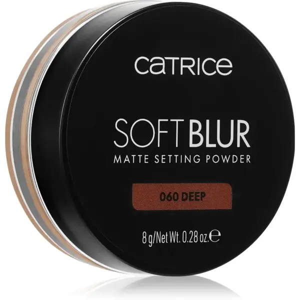 Catrice Soft Blur Matte Setting Powder sypký fixační pudr odstín 060 Deep 8 g