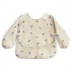 Mushie Long Sleeve Bib bryndák Whales 6-24m 1 ks