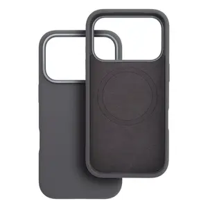 Zadní kryt FORCELL F-PROTECT Frame Premium case compatible with MagSafe pro Apple iPhone 15, šedá