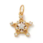 925 Sterling Silver Pave Clear Cubic Zirconia Charms