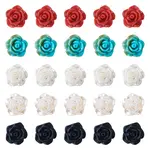 40Pcs 5 Colors 1-Hole Plastic Buttons