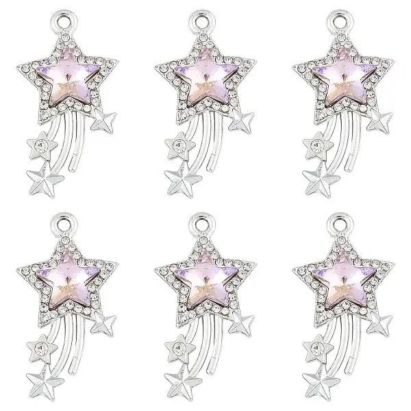 10Pcs Glass Pendants