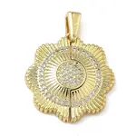 Brass Micro Pave Cubic Zirconia Pendants