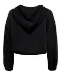 Černá crop mikina s kapucí