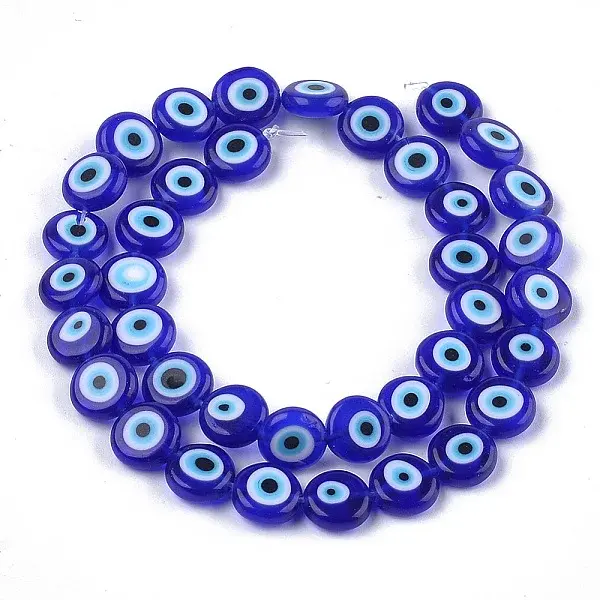 Handmade Evil Eye Lampwork Beads Strands