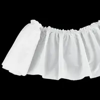 Cotton Pleated Lace Trim Ribbon