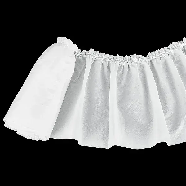 Cotton Pleated Lace Trim Ribbon