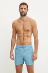 Plavkové šortky Calvin Klein tyrkysová barva, KM0KM01080