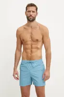Plavkové šortky Calvin Klein tyrkysová barva, KM0KM01080