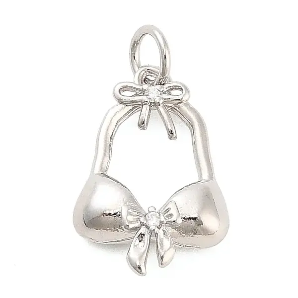 Brass Micro Pave Cubic Zirconia Pendants