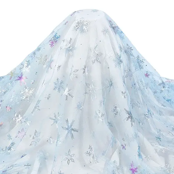 Snowflake Pattern Polyester Lace Fabic