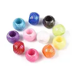 Pearlized UV Plating Opaque Acrylic European Beads