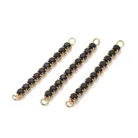 Brass Micro Pave Cubic Zirconia Links