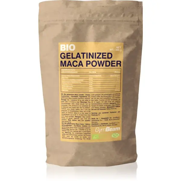 GymBeam Gelatinized Maca Powder BIO maca prášok v BIO kvalite 200 g