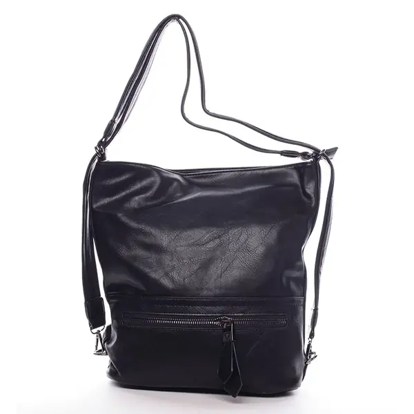 Dámská trendová kabelka batoh přes rameno Estefani, černá