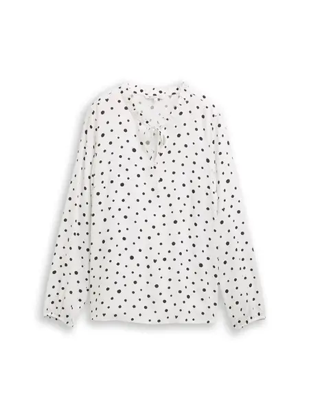 TOM TAILOR DENIM Blúzka  čierna / biela