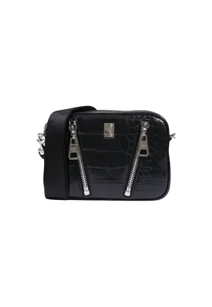 Černá kabelka Replay s krokodýlím vzorem