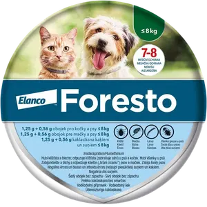 FORESTO Obojek pro kočky a malé psy do 8 kg 38 cm