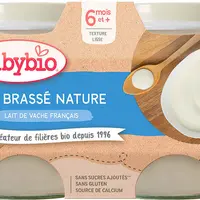 BABYBIO Brassé z francouzského mléka natur 2 x 130 g