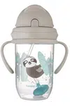 CANPOL BABIES Exotic Animals Nevylévací hrneček se slámkou a závažím šedý 270ml