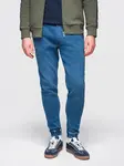 Ombre pánské denim jogger kalhoty s pasem na šňůrku - modré