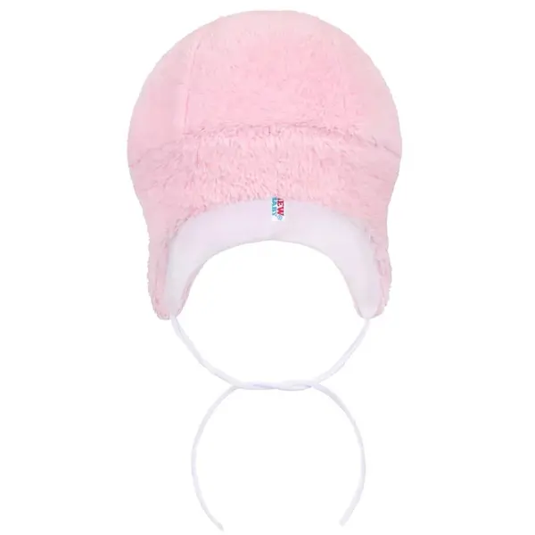 New Baby Zimní čepička  Nice Bear růžová, vel. 86 (12-18m)