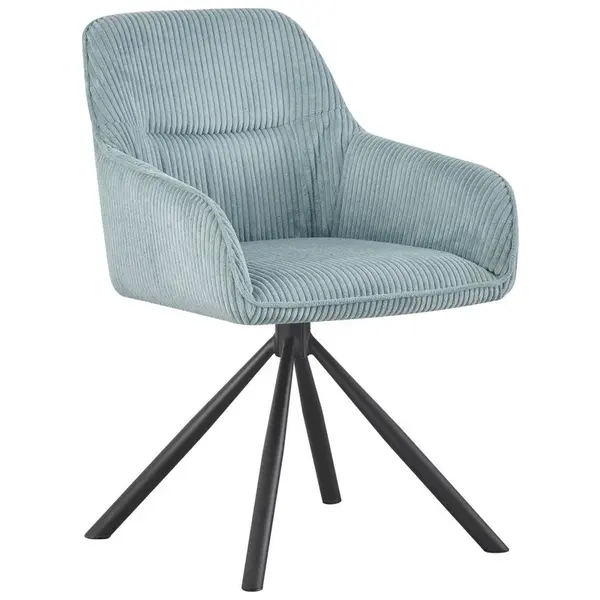 Carryhome ŽIDLE S PODRUČKAMI, železo, manšestr, černá, světle modrá