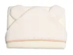 Baby Nellys Kojenecká osuška s kapucí a oušky Boucle 80x80cm, froté -  smetanová