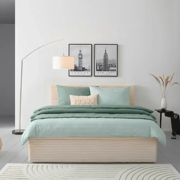 MID.YOU AMERICKÁ POSTEL, 200/200 cm, béžová