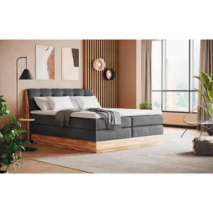 POSTEL BOXSPRING, 200/200 cm, antracitová