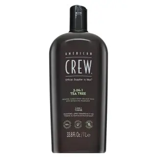American Crew 3-in-1 Tea Tree šampon, kondicionér a sprchový gel pro každodenní použití 1000 ml