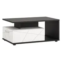 Konferenční stolek Venezia VENT01 1Sbílý alpský/dub vicenza černá/mdf bílý L