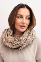 Dámská zimní šála KN24 tmavá béžová