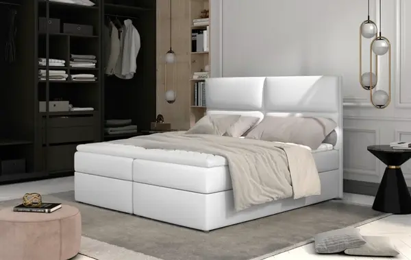 Manželská postel boxspring 180x200 s úložným prostorem amber - tamvě