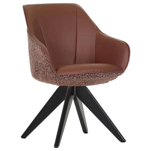 Landscape ŽIDLE S PODRUČKAMI, žinylka, vzhled kůže, červenohnědá