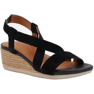Geox D ISCHIA CORDA Dámské sandály, černá, velikost