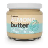 GymBeam MANDLOVÉ MÁSLO KOKOS + BÍLÁ ČOKOLÁDA 340 G Ořechové máslo, , velikost
