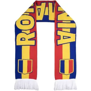 FLLÖS FANLINE SCARF ROMANIA 4 Zimní šála, žlutá, velikost