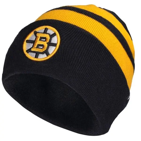 FANATICS BOSTON BRUINS SWIPE CUFFED BEANIE Čepice, černá, velikost