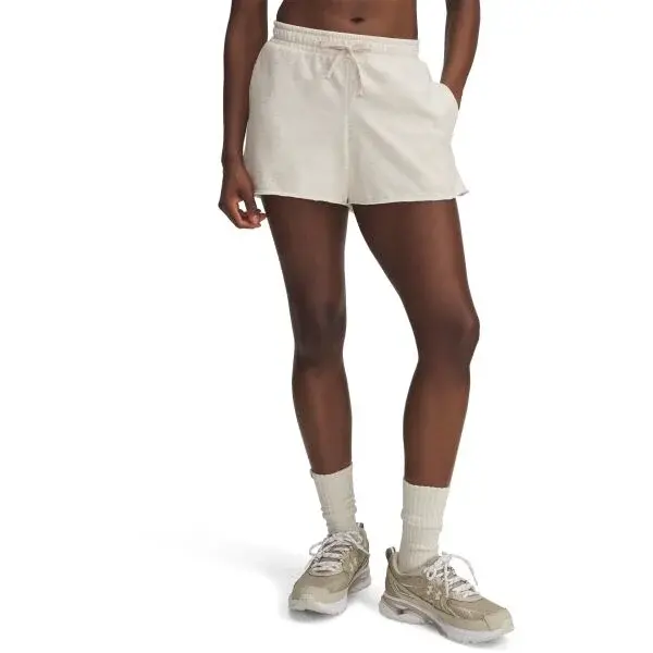 Under Armour RIVAL TERRY SHORT Dámské šortky, béžová, velikost M