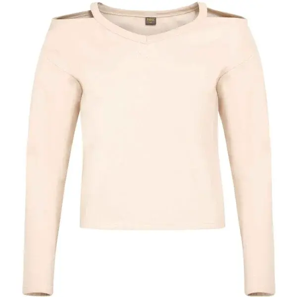 NAX GALEBA Dámská bavlněná mikina, lososová, velikost