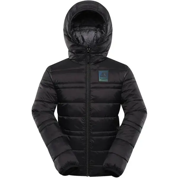 ALPINE PRO DOUWO Dětská zimní bunda, černá, velikost 104-110