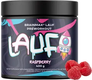 BRAINMAX LAUF Preworkout s kofeinem malina 400 g
