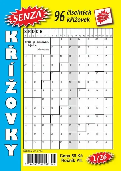 Senza číselné křížovky 1/2026 - Fiktivní Autor